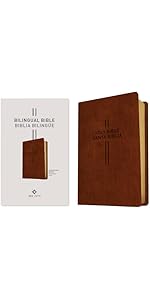 Bilingual Bible / Biblia bilingüe NLT/NTV (LeatherLike, Brown